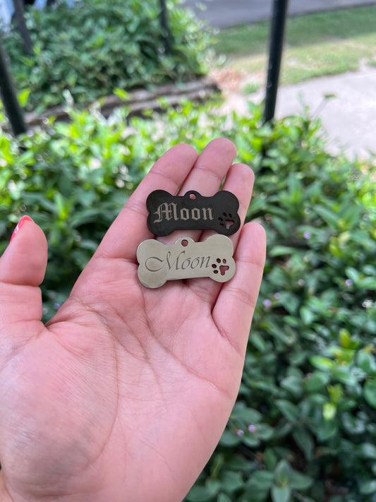 Dog Tag with Tiny Paw Print