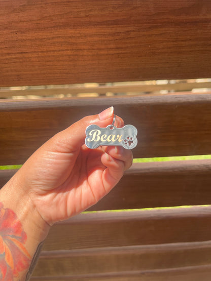 Dog Tag with Tiny Paw Print