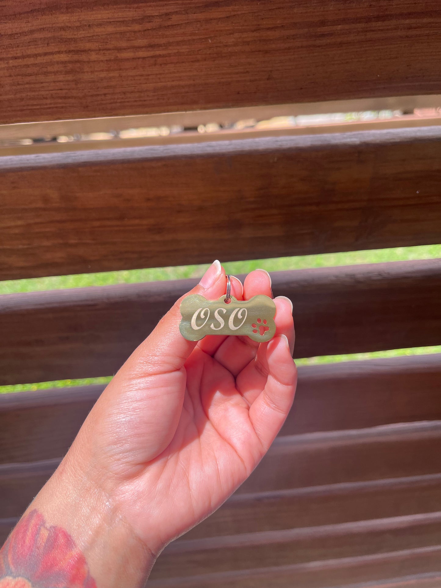 Dog Tag with Tiny Paw Print
