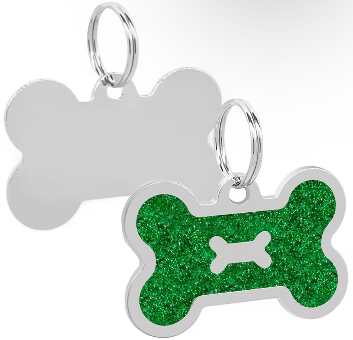 Glitter Bone Pet ID Tag for Cats & Dogs – Laser Engraving