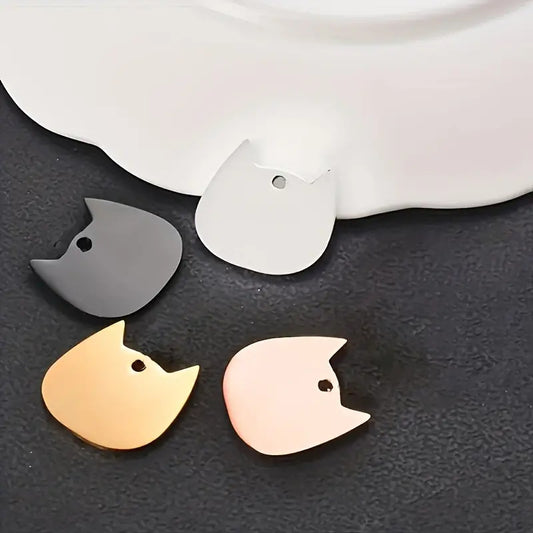 Custom Cat Head Pendant Pet Tag – Laser Engraved