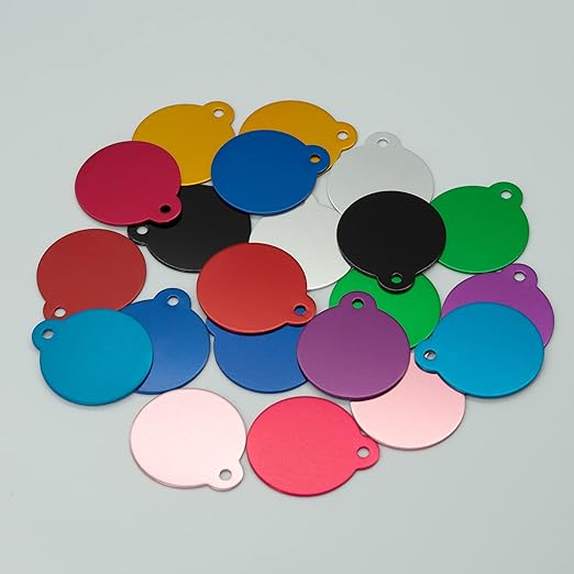 Custom Round Pet ID Tag – Vibrant Colors & Laser Engraving