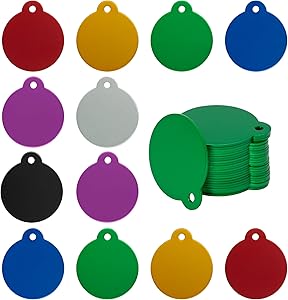 Custom Round Pet ID Tag – Vibrant Colors & Laser Engraving