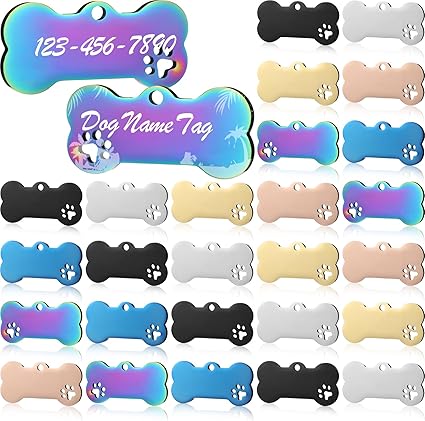 Personalized Bone Pet ID Tag for Cats & Small Dogs